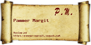 Pammer Margit névjegykártya